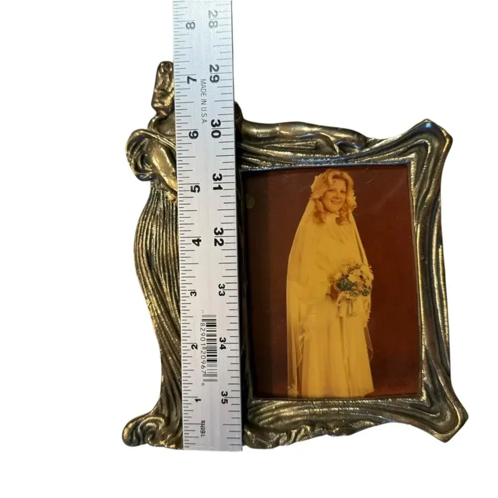 Vintage Solid Brass Art Deco Style Elegant Photo Frame